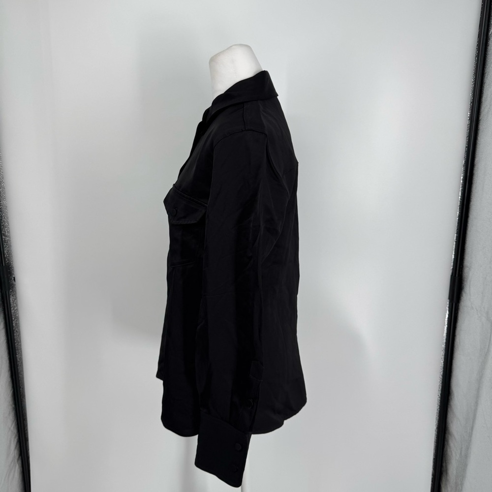 NWT Madewell Western Shirt in Linen Blend in black - Picture 9 of 13